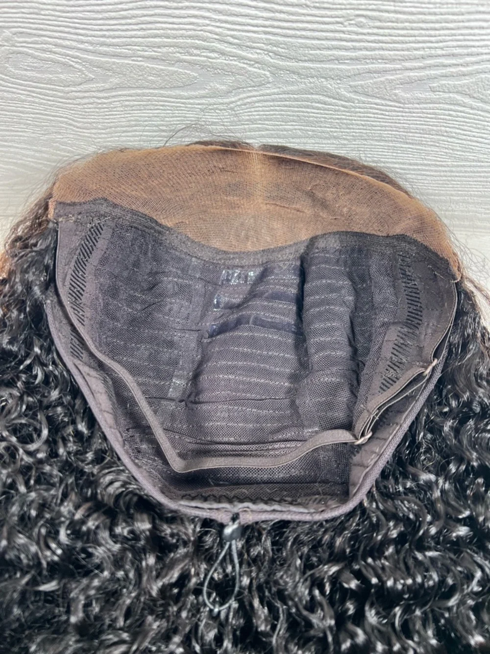 Unice Black & Chestnut Ombre Burmese Curly Finger Coil Human Hair 20 Inch Wig